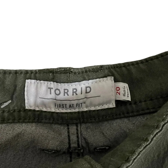 Torrid Olive Green Cropped Pants Plus Size 20 First At Fit Casual Fall Bottoms - Picture 6 of 6